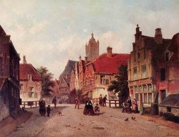 unknow artist European city landscape, street landsacpe, construction, frontstore, building and architecture. 292